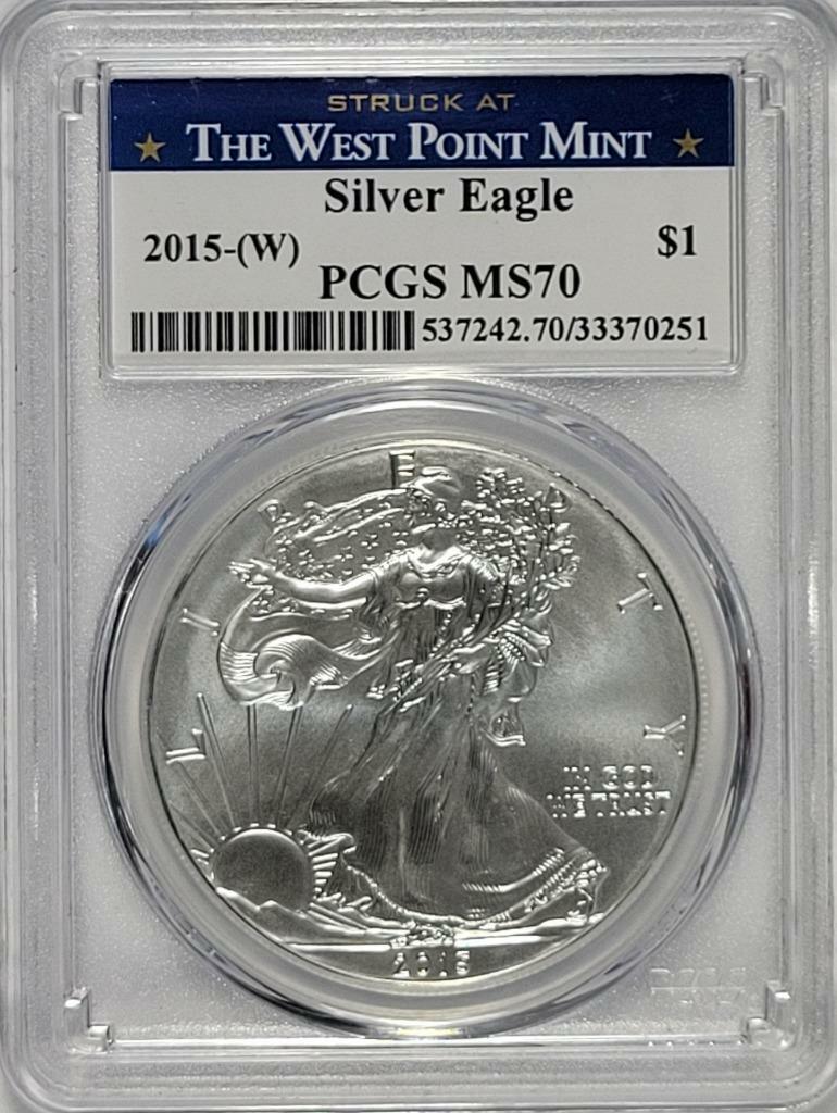 2015 - (W) Silver Eagle - PCGS MS70 - The West Point Mint | eBay
