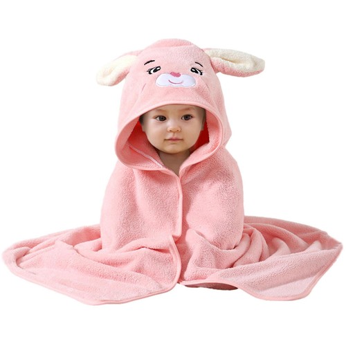 Baby Bathrobe Infant Bath Towel Boy Girl Blankets Swaddle With Hood Cartoon - Picture 5 of 14