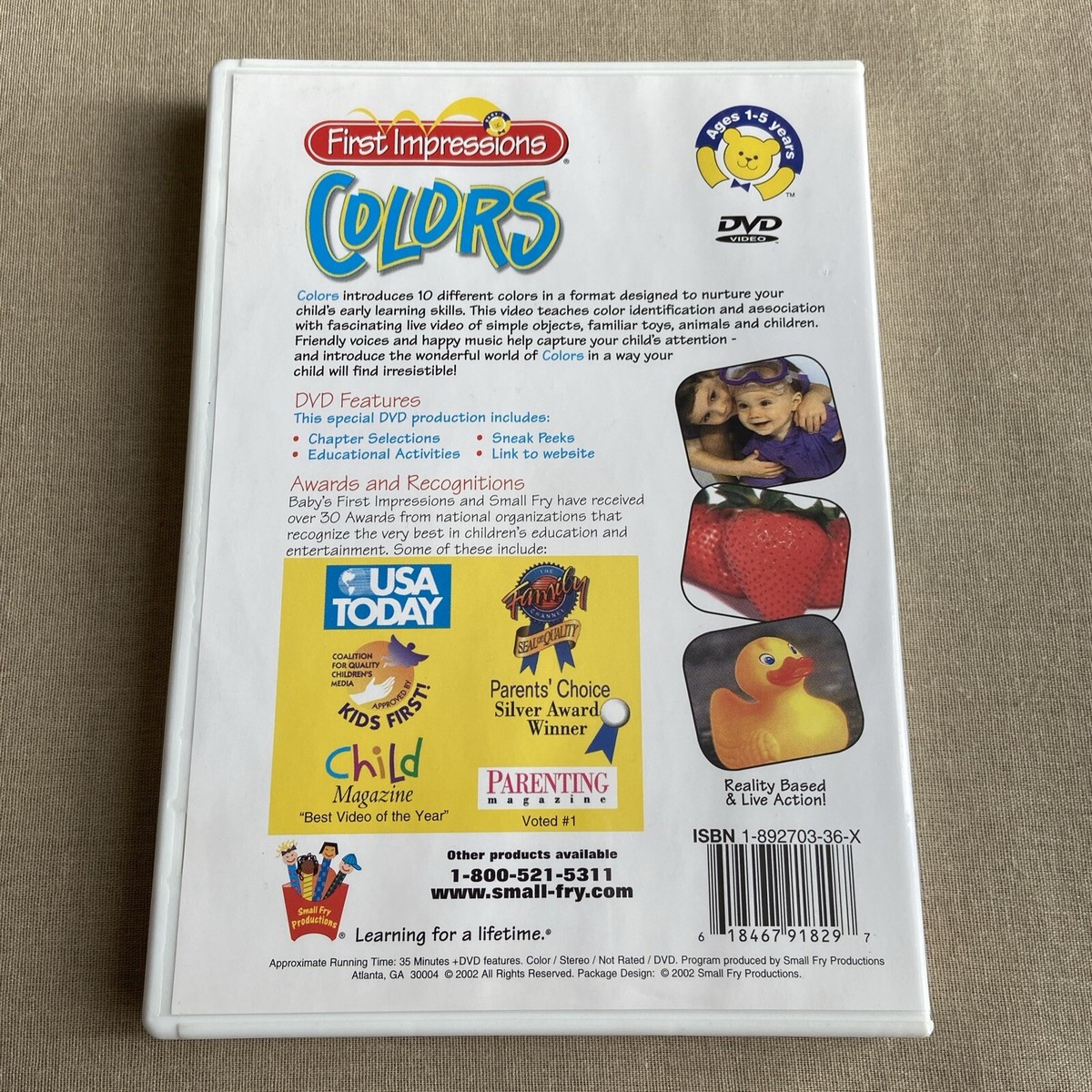 Baby's First Impressions - Colors (DVD 2003) Ages 1-5 Yrs. Early