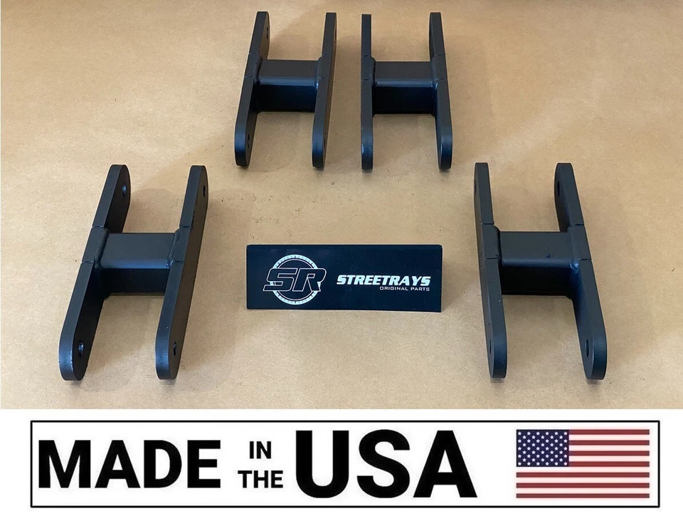 [SR] Kit completo de grilletes de alta resistencia de elevación delantera y trasera de 2" PARA 86-95 Suzuki Samurai Foto 2 de 4