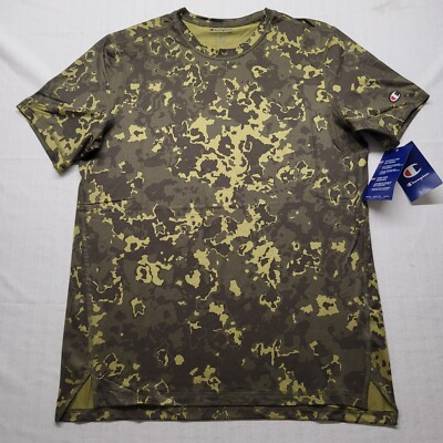 #ad Champion T Shirt Mens Medium Camo Short Sleeve Lightweight Performance Mesh $19.60