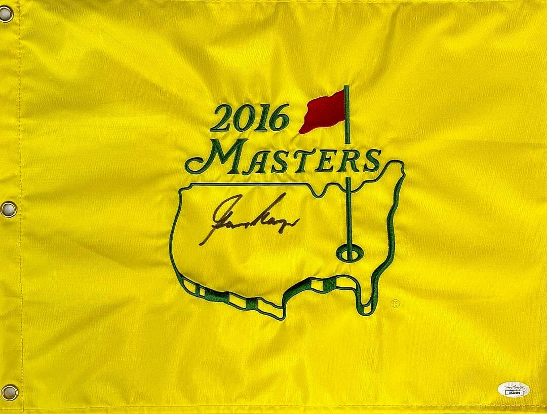 Gary Player Autographed Signed 2016 Masters Pin Flag - JSA#AK80809 