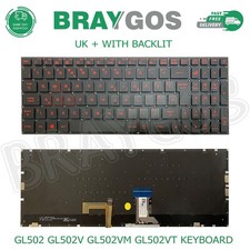 Teclado para computadora portátil Asus Rog Strix GL502 GL502V GL502VM GL502VT Reino Unido + retroiluminación