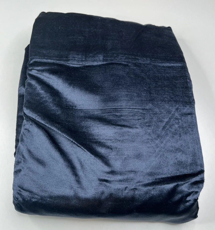 West Elm One (1) Luster Velvet  Curtain 48x84 Regal Blue NEW!  - Image 3 of 4