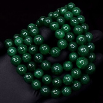 4 Strand Best Green Emerald 1190.00 Cts Beautiful Necklace Jewelery VK 21 E623
