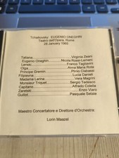 CD  1880 Onegin   Zeani, Lemeni, Tagliavini, Rota, Clabassi, Viaro   Live