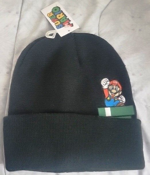 Beanie Black Hat Super Mario Bros-image