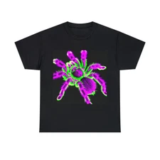 Vintage 90s Style Spider T Shirt Tarantula Art Tee Weird Creepy Arachnid Nature