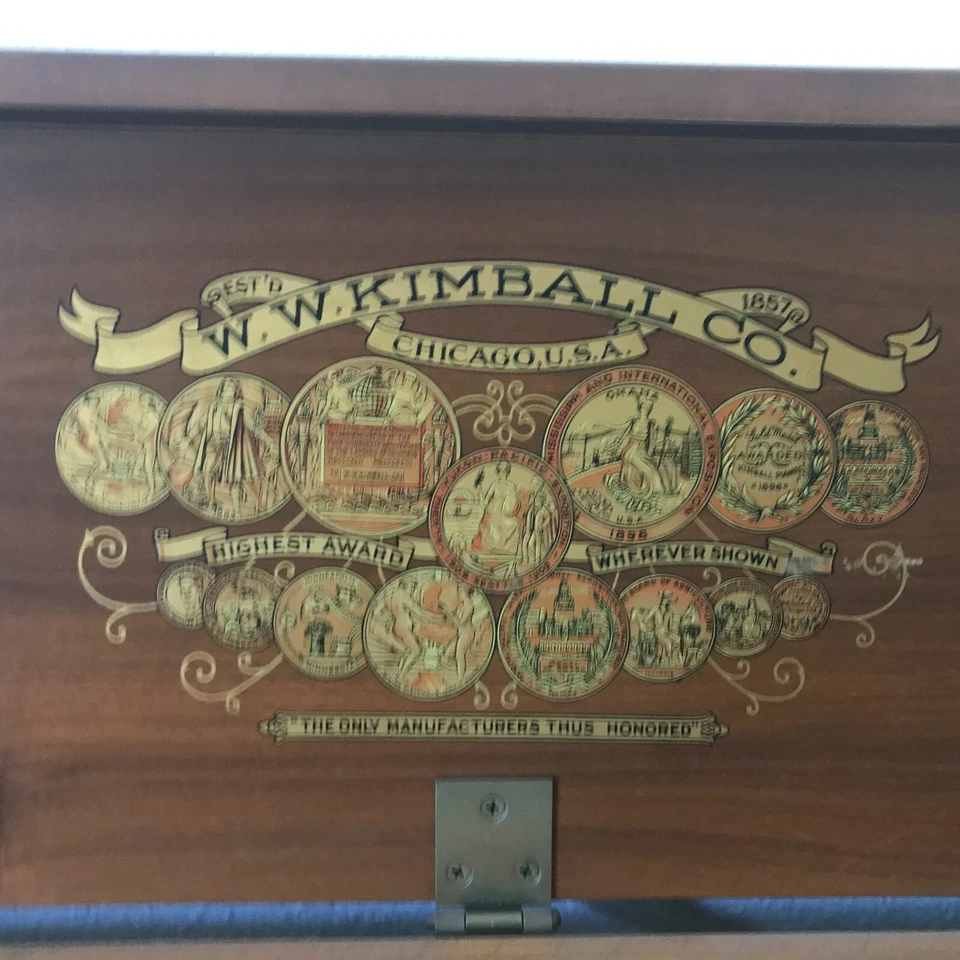 Piano Kimball Console # 763319 with Piano Bench  Excellent Condition - Image 4 of 4