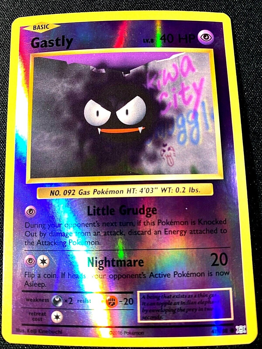 POKEMON 2016 NM/MT + 👀 XY EVOLUTIONS GASTLY 47/108 REVERSE HOLO