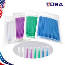 400pcs Dental Micro Brush Disposable Swab Tooth Applicators Small Medium Large