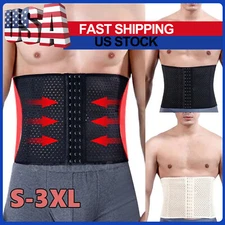 Men Waist Trimmer Belt Sweat Wrap Tummy Stomach Weight-Loss Fat Burner Slimming