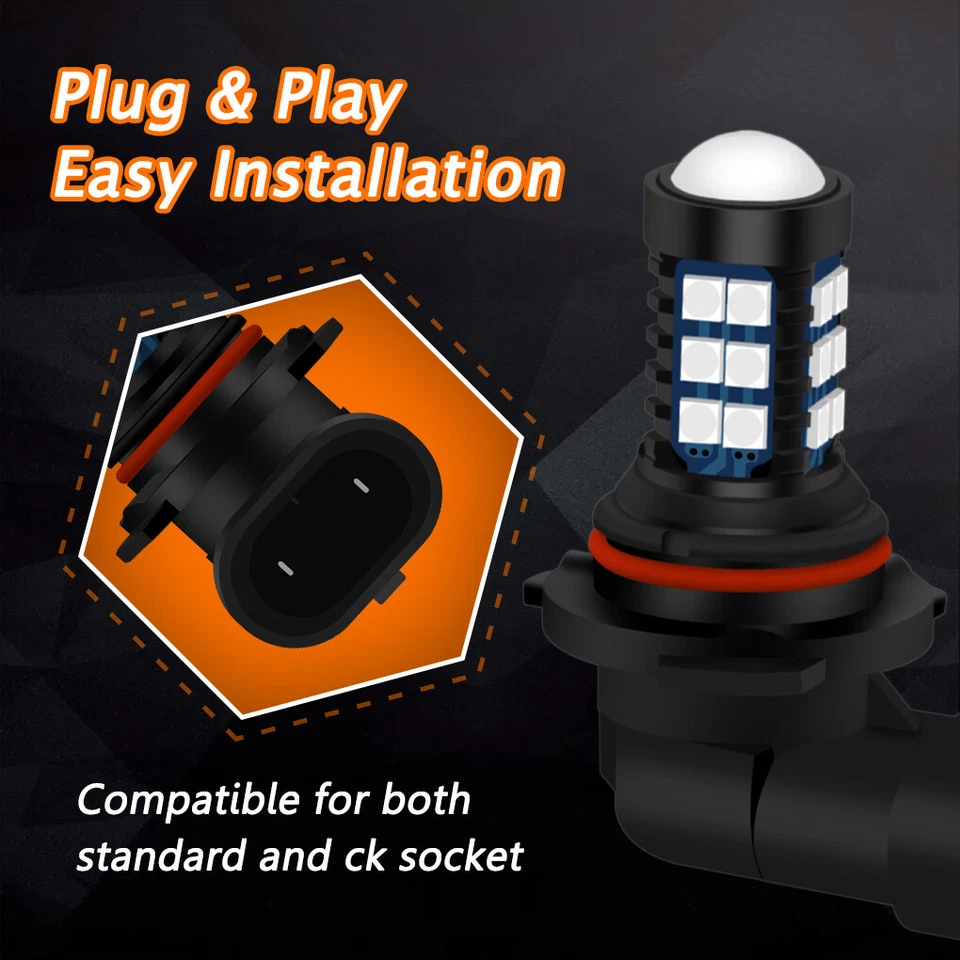 2Pack H10 9145 9140 10000K Blue LED Bulbs 3030SMD Fog Driving Light Super Bright - Image 4 of 4