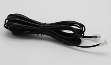 Pack of 5 15ft Flat Black Phone Line Cord RJ11 Cable Office Home Landline 6P2C