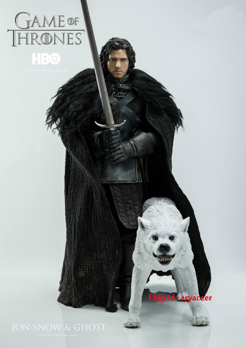 Game of Thrones ジョンスノウ フィギュア スリーゼロ 3A ThreeZero 1/6 Jon Snow 1.0 + Albino Direwolf Ghost In Stock | eBay