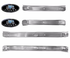 68 69 70 71 72 Chevelle Stinless Sill Scuff Plates 4 Peces Set W Fisher Decals 68 69 70 71 72 Chevelle Stinless Sill Scuff Plates 4 Peces Set W Fisher Decals