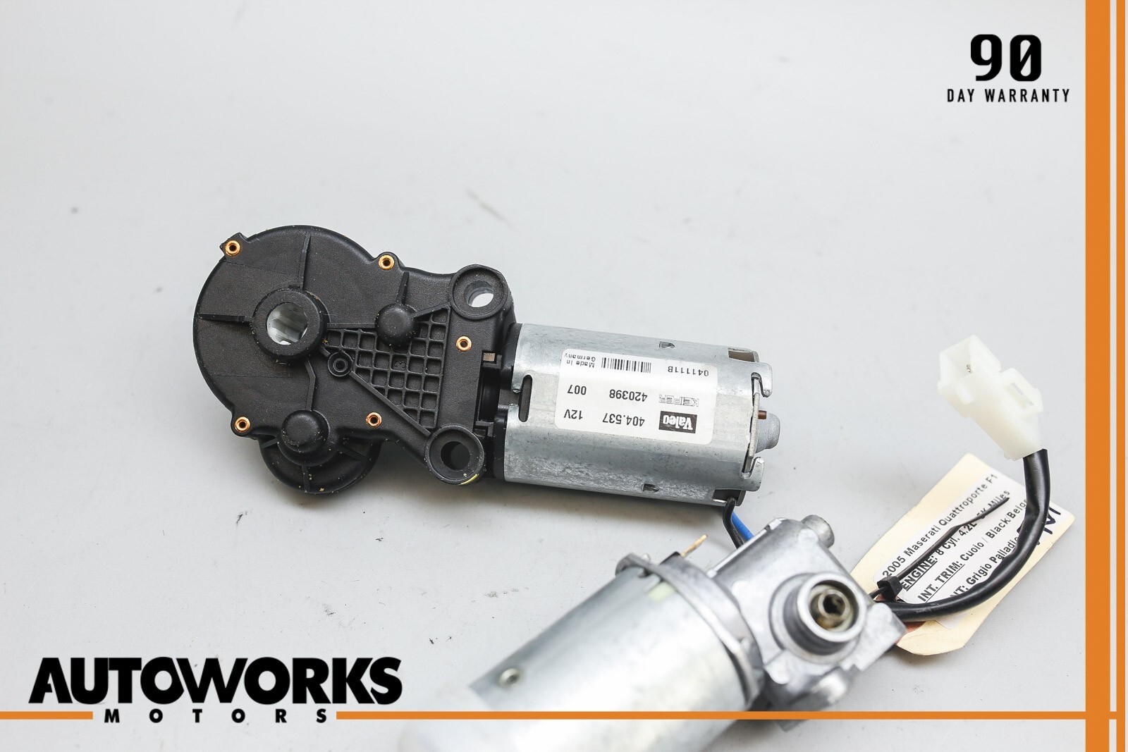 03-13 Maserati Quattroporte Front Right Seat Headrest Adjustment Motor Set OEM