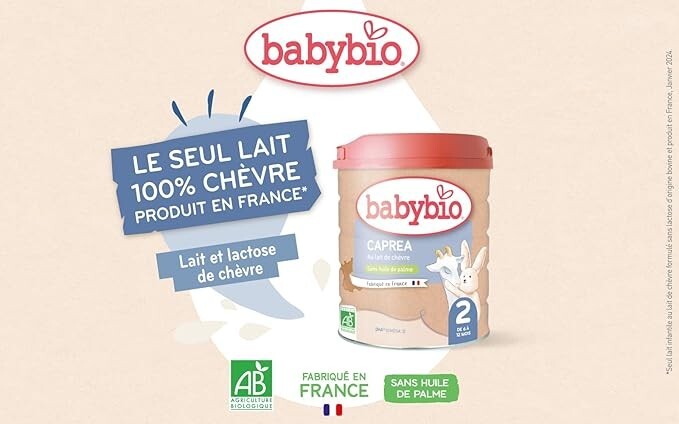 Babybio Lait Infantile Caprea 2ème Âge 800g Au lait de chèvre dès 6 Mois