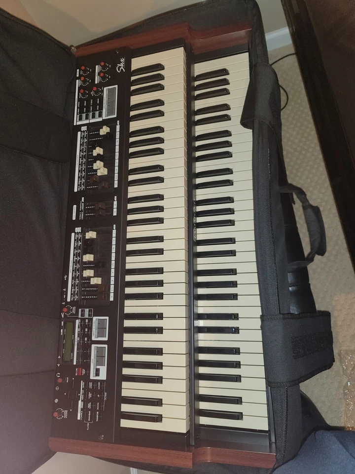 Hammond SKX 61 teclas teclado de palco manual duplo sintetizador de órgãos controles manuais - Imagem 3 de 4
