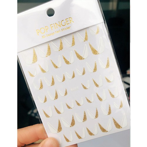 Selbstklebende Maniküre-Dekorationsaufkleber Bunte 3D-Pailletten French Tips < - Bild 10 von 20