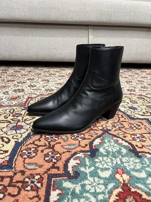 【ムラ】CELINE JACNO 41 Celine , Jacno 60 Boots Dyed Black in Dyed Black ***Originally