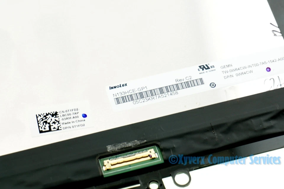 T1FD2 W64CW N133HCE-GP1 REV.C2 DELL LCD 13.3 TÁCTIL FHD 13 7373 P83G (B)(AC81) Foto 3 de 3