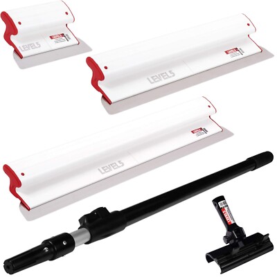 LEVEL5 Composite Skimming Blade Set 10'' 24'' 32  w/ 38.5''-63'' Ext Handle | 5-441C