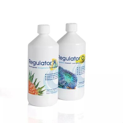 Oceamo Regulator A and O 250ml size set for Coral Marine Reef Aquarium ...