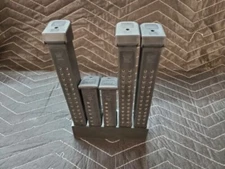 5 SLOT GLOCK 17 19 MAG HOLDER MAGAZINE STORAGE 9mm 40 cal RACK SAFE SHELF BLACK