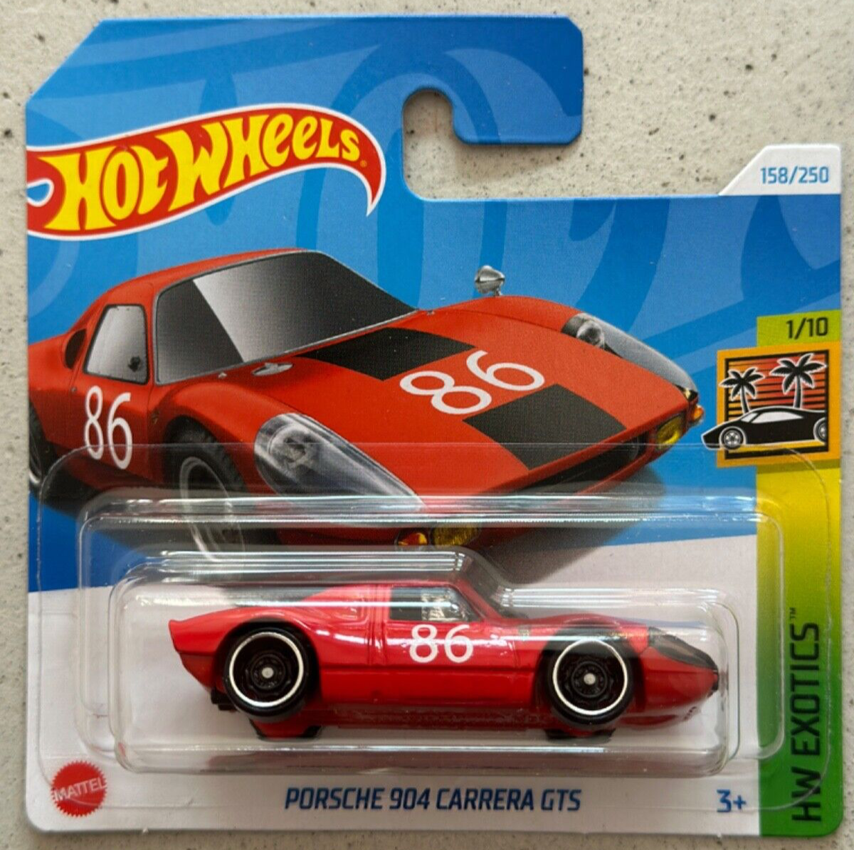 Hot Wheels PORSCHE 904 CARRERA GTS Short Card with Protector HW Exotics 911 964