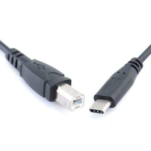 USB-C Type-c Male to USB B Type Male Data Cable Cord Phone Print WF