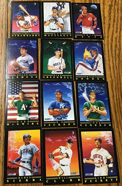 1991 Fleer Baseball Pro Visions Complete Insert 12 Card Set Quantity 