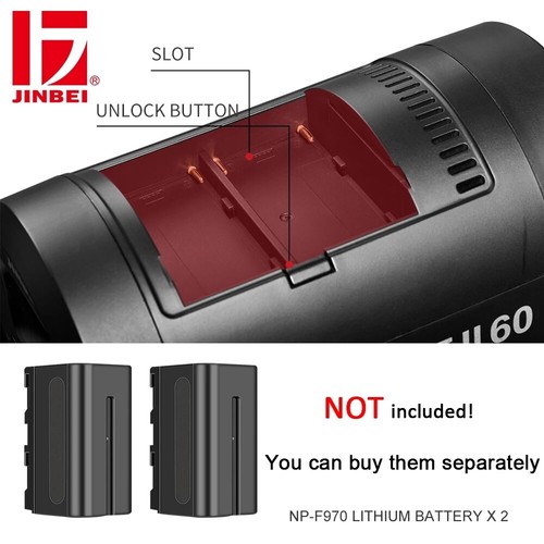 JINBEI EFII60 LED Video Light 60W 5600K Protable Photography Fill Light Bowens - Picture 7 of 10