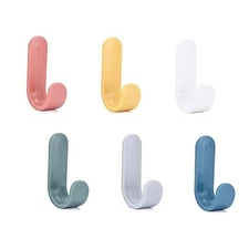Adhesive Hooks Utility Wall Hooks Key Hooks for Wall Decorative 6 Multicolor