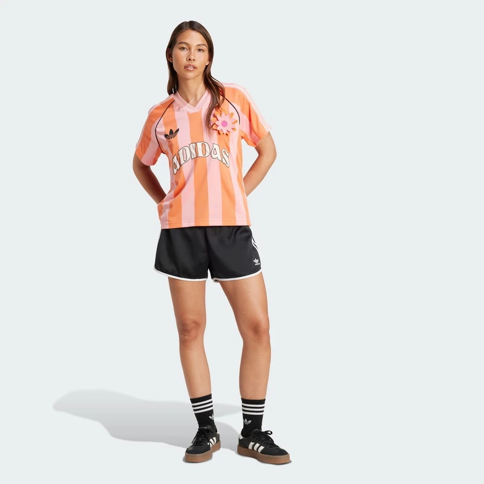 Camiseta Adidas Originales Verano Brillo Naranja Rosa | Para Mujer Talla Pequeña KC0673 Foto 4 de 4