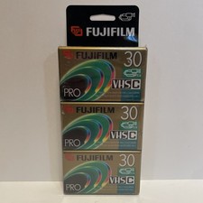 Fuji VHS-C TC-30 Super HG Compact Camcorder Blank Tapes Brand New Sealed 3 Pack