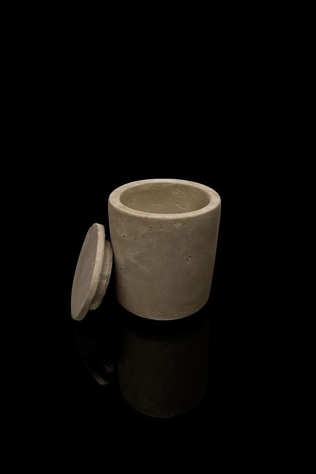 Contenedor de hormigón cincelado artesanal    Foto 3 de 3