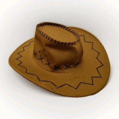 Wildleder Cowboyhut Unisex Damen und Herren Western Kappe Kostüm Kopfbedeckung