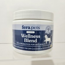 Fera Pets Powder for Cats Wellness Blend Gut Health 2.12oz. 60 Scoops Exp 10/27