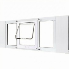 Window Pet Door No-Tools-Required Pet Door Panel Telescoping Frame