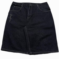 Vintage Y2K 2000s Sean John Embroidered Baggy Jean Shorts Size 40 Hip Hop Skate