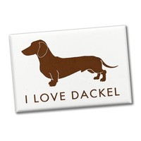 I Love Dackel Souvenir Souvenir Magnet