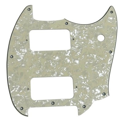 New Guitar Pickguard For Fender Squier Bullet Mustang HH Style,Ivory White Pearl