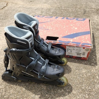 Rollerblade Viablade Parkway Inline Skates Mens Size 8 Black Copper Italy ABT
