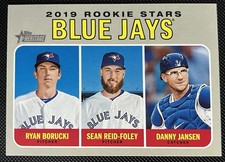 Borucki Reid-Foley Jansen 2019 Rookie Stars Blue Jays Topps Heritage #376