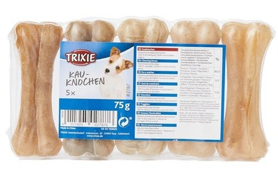 Trixie 2787 Kauknochen Gepresst 8 cm 5 x 15 g Kausnack Hunde Klein Leckerli