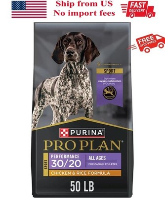 Purina Pro Plan Sport Performance 30/20 Chicken Rice Formula Dry Dog Food, 50 lb