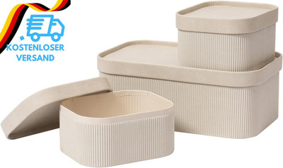 LA JOLIE MUSE Aufbewahrungsboxen Mit Deckeln, 3Er-Set Dekorative Aufbewahrungsbe
