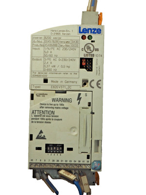 LENZE D-31855 E82EV371_2C 8200 VECTOR INVERTER DRIVE