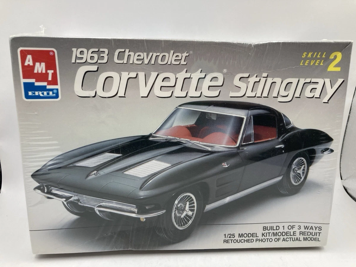 Modellino Chevrolet Corvette Stingray 1963 1:34-39 Nero Miniatura Veicolo